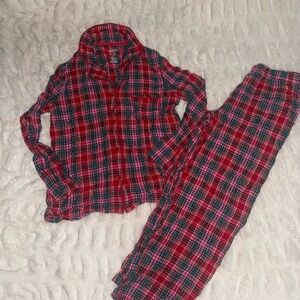 Women's Plaid Pajama Set - Red and Green